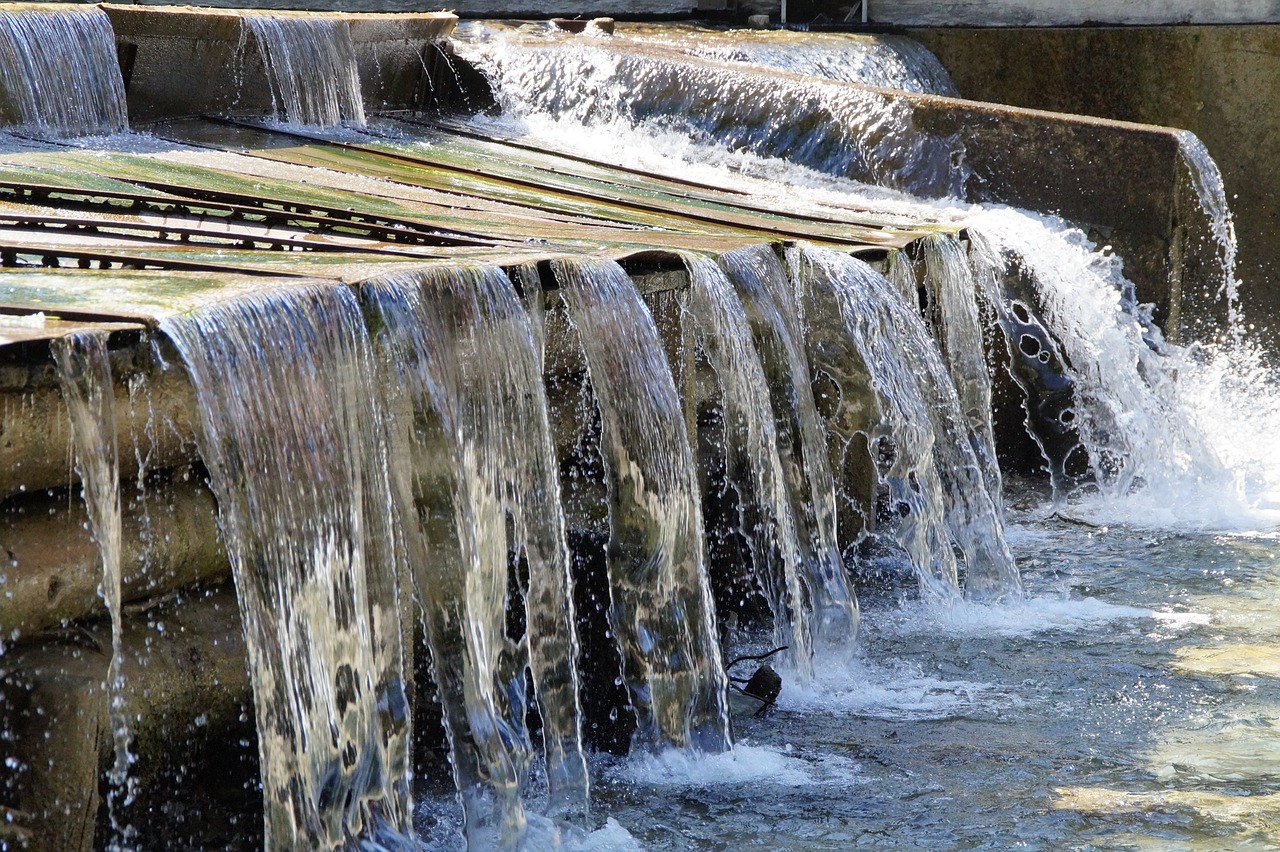 water, flow, waterfall